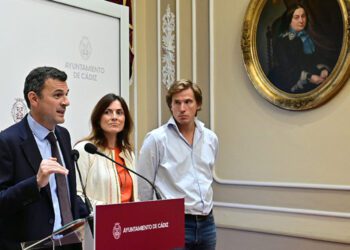 El alcalde y los concejales implicados en el caso en una pasada comparecencia / FOTO: Eulogio García