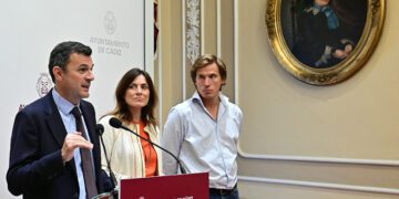 El alcalde y los concejales implicados en el caso en una pasada comparecencia / FOTO: Eulogio García