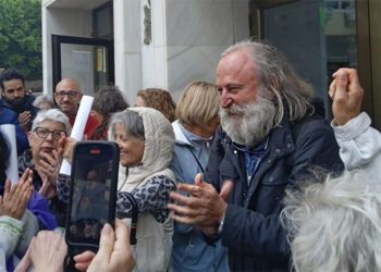 Agradeciendo el calor y la lucha de los presentes / FOTO: Eulogio García