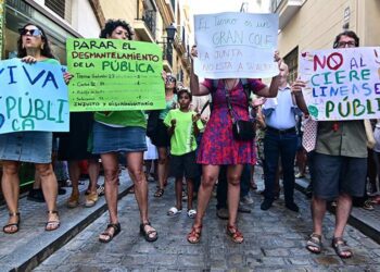 Una pasada protesta frente a los recortes / FOTO: Eulogio García