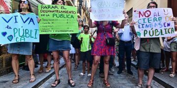 Una pasada protesta frente a los recortes / FOTO: Eulogio García