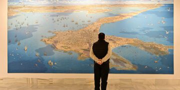 Una de las láminas de gran tamaño de la muestra / FOTO: Eulogio García
