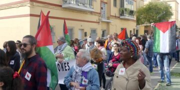 Una pasada marcha solidaria en la Villa / FOTO: Puerto Real con Palestina
