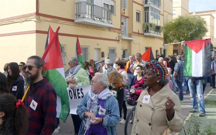 Una pasada marcha solidaria en la Villa / FOTO: Puerto Real con Palestina