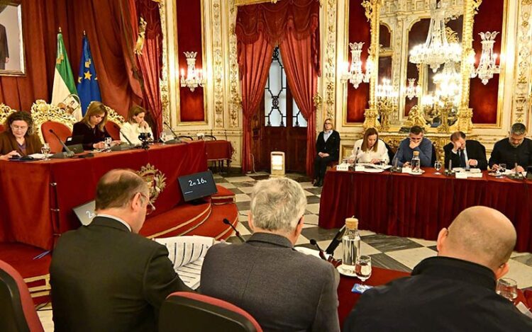 Un momento del pleno con PSOE y PP frente a frente / FOTO: Eulogio García