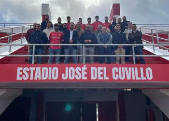 Posado en el graderío adecentado / FOTO: Ayto.