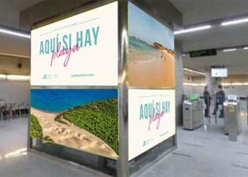 Recreación virtual de la campaña en el interior de la estación