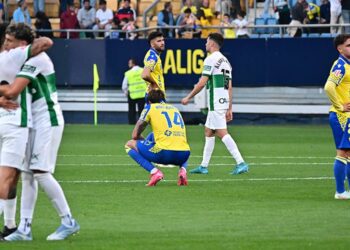 Alegría y frustración, las dos caras tras el pitido final / FOTO: Eulogio García