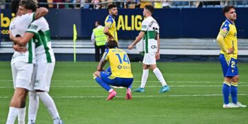 Alegría y frustración, las dos caras tras el pitido final / FOTO: Eulogio García