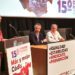 Fernández interviniendo tras su elección, junto a su directiva / FOTO: UGT