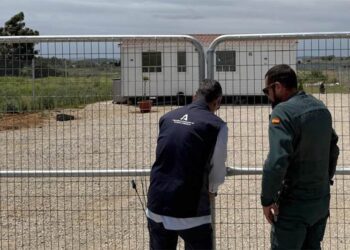 Una de las parcelas denunciadas, con su casita de madera ya colocada / FOTO: Junta