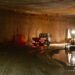 Momentos de limpieza de la obra a medias tras resolver su inundación / FOTO: APBC