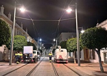 Operarios trabajando en la zona de Patio Cambiazo / FOTO: Junta