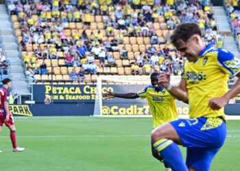 Melendo celebrando su gol / FOTO: Eulogio García