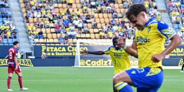 Melendo celebrando su gol / FOTO: Eulogio García