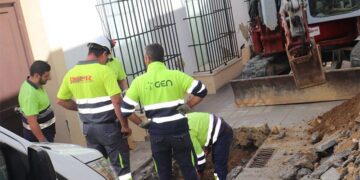 Operarios trabajando en la incidencia del pasado marzo / FOTO: Ayto.