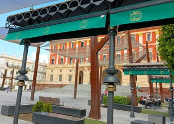 Las estructuras para las terrazas ya montadas / FOTO: DBC