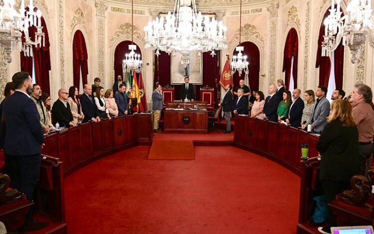 Cada pleno suele iniciarse con un minuto de silencio por las víctimas de violencia de género / FOTO: Eulogio García