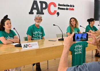 Presentando la manifestación del 31 de mayo / FOTO: Eulogio García