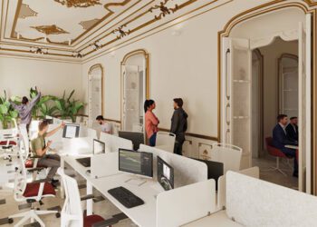 Recreación de una de las salas de coworking / FOTO: Cámara de Comercio