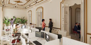 Recreación de una de las salas de coworking / FOTO: Cámara de Comercio