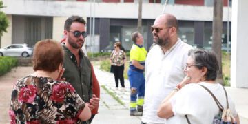 Garay y Bello en su visita reciente a Los Milagros / FOTO: Ayto.