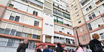 Durante el pasado desahucio de Tamara también en Guillén Moreno / FOTO: Eulogio García