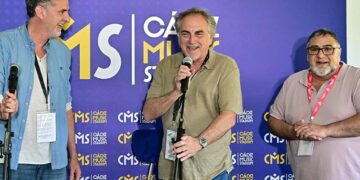 El chirigotero en la presentación del Cádiz Music Stadium / FOTO: Eulogio García