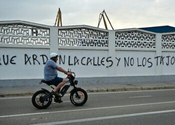 Pintada de los últimos días en Navantia Cádiz / FOTO: Eulogio García