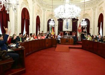 PP y PSOE votando juntos uno de los puntos / FOTO: Eulogio García