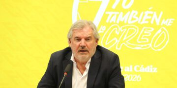 El presidente durante la presentación de la campaña / FOTO: Cádiz CF