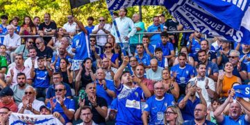 Afición azulina durante una reciente asamblea en el parque / FOTO: Ayto.