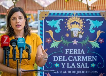 Presentando las novedades de la feria 2025 en el mismo parque / FOTO: Ayto.