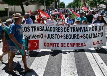Una de las protestas diarias de la plantilla / FOTO: Eulogio García