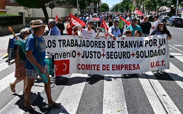 Una de las protestas diarias de la plantilla / FOTO: Eulogio García