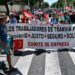 Una de las protestas diarias de la plantilla / FOTO: Eulogio García