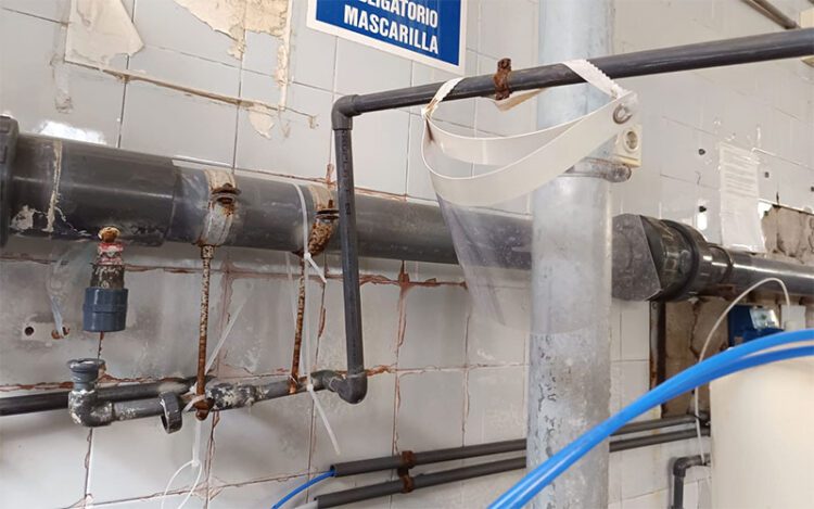 Detalle del entramado de tuberías internas / FOTO: CCOO