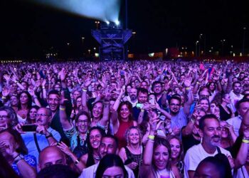 Disfrutando del concierto de Marc Anthony / FOTO: Eulogio García