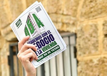 En una pasada manifestación de la plataforma Cádiz no se vende / FOTO: Eulogio García