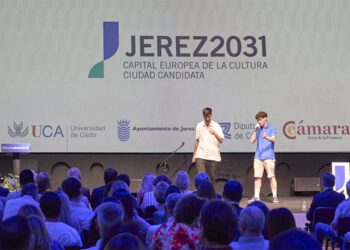 Durante el acto de presentación del nuevo logo / FOTO: Ayto.