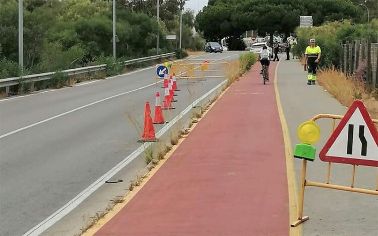 Zona del hundimiento señalizada desde finales de junio / FOTO: Ayto.
