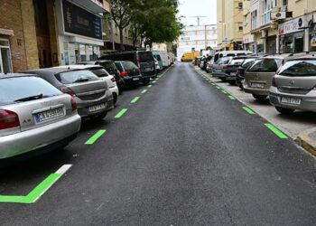 Zona verde recién pintada / FOTO: Eulogio García