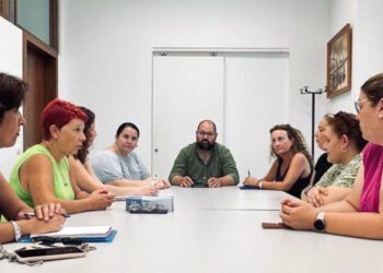 Reunión del Bello con representantes de CCOO en el comité, en agosto de 2024 / FOTO: Ayto.