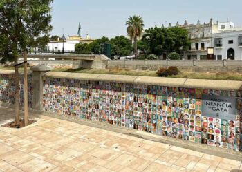 Recreación virtual del futuro mural propalestino / FOTO: Ayto.
