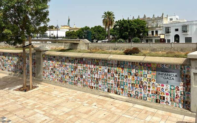 Recreación virtual del futuro mural propalestino / FOTO: Ayto.