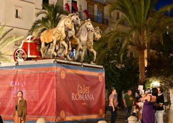 Uno de los montajes efímeros de Cádiz Romana / FOTO: Eulogio García