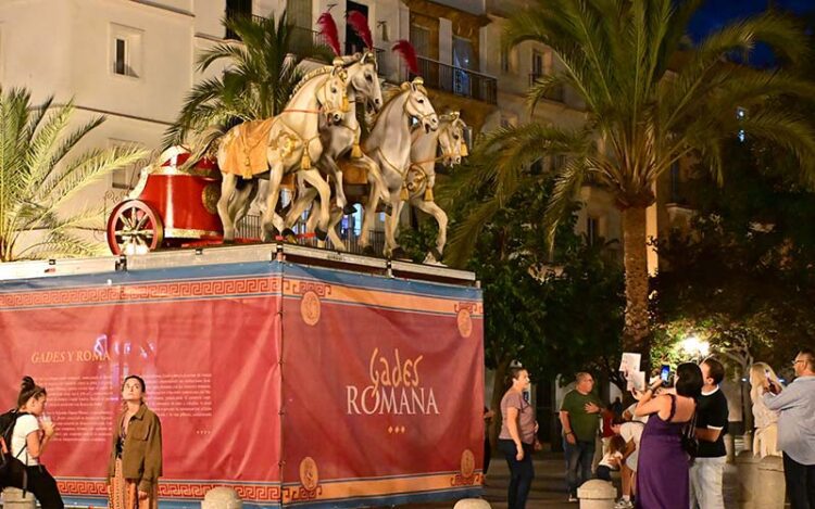 Uno de los montajes efímeros de Cádiz Romana / FOTO: Eulogio García
