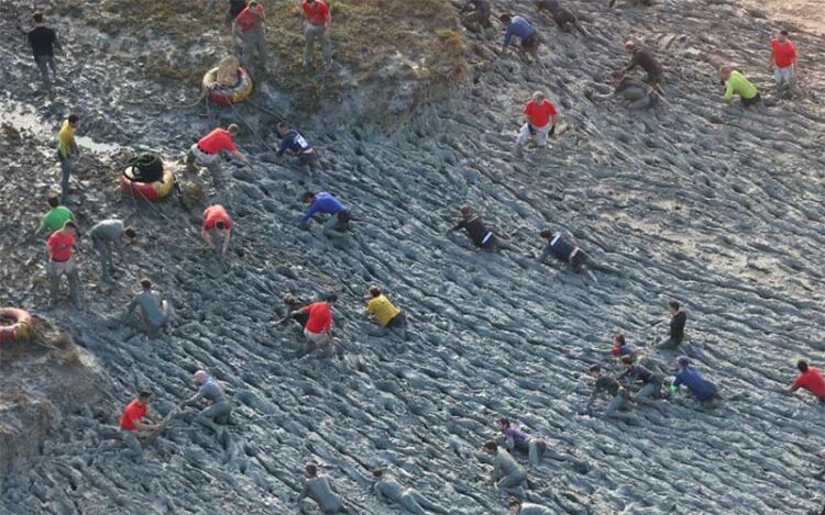 El tramo de fango, una de las singularidades de la prueba / FOTO: TEAR