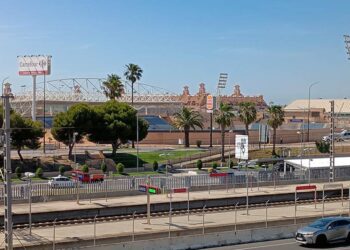 El estadio de Bahía Sur desde la pasarela / FOTO: DBC