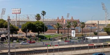 El estadio de Bahía Sur desde la pasarela / FOTO: DBC